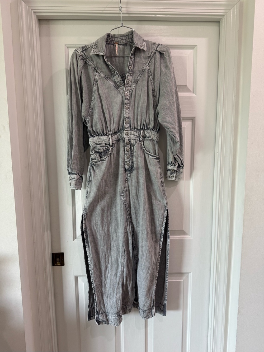 Mad Love Denim Midi Dress Moonstone - Picture 2 of 4
